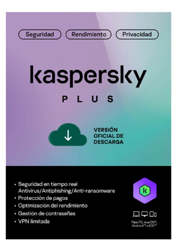 Antivirus Kaspersky Plus - 1 año (1PC)